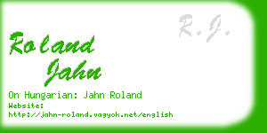 roland jahn business card
